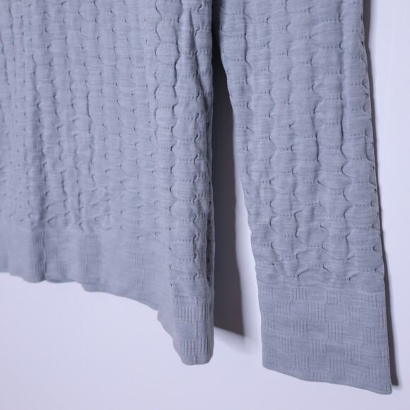 ATHLETA Epitomize Top Light Grey Heather Long Sleeves Textured Active Women's L - Picture 5 of 12